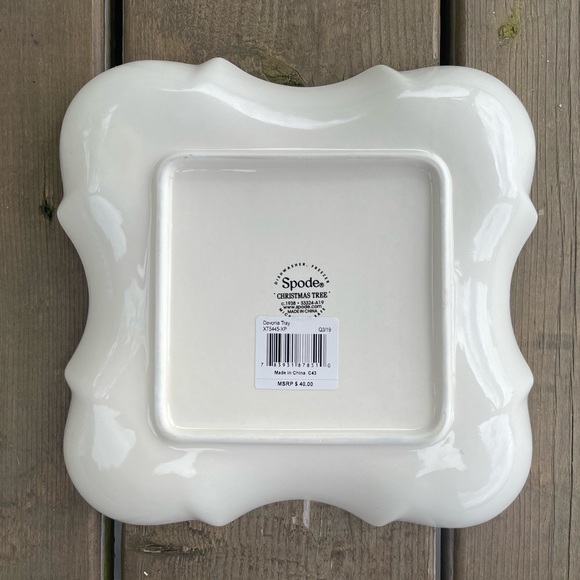 Spode Christmas Tree Pattern Devonia Tray Dish Made in China Christmas Decor - Picture 9 of 11